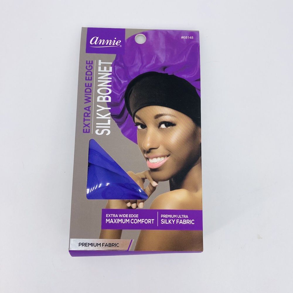 Annie Extra Wide Edge Silky Bonnet Premium Fabric Purple #68148